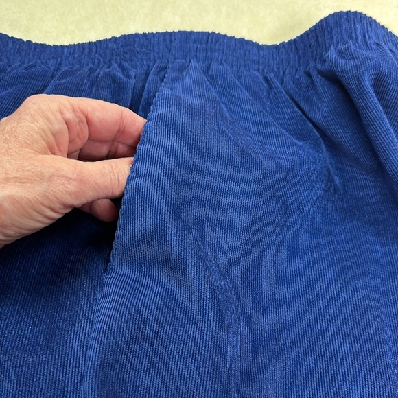 Alfred Dunner Blue Corduroy Straight Leg Trouser Pants Size 10 - Picture 6 of 6